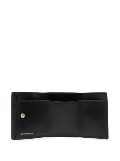 Emporio Armani Wallet In Grained Synthetic Leather In Black