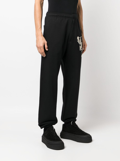 Y-3 Graphic Print Track Pants For Men And Women In Black