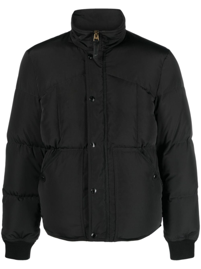 Tom Ford Quilted Down Jacket In Black