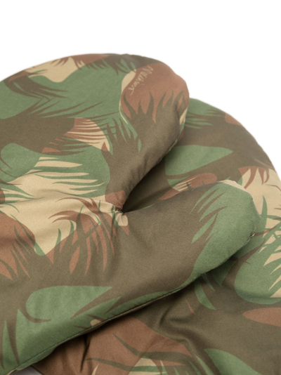 Shop Moschino Camouflage-print Padded Gloves In Green