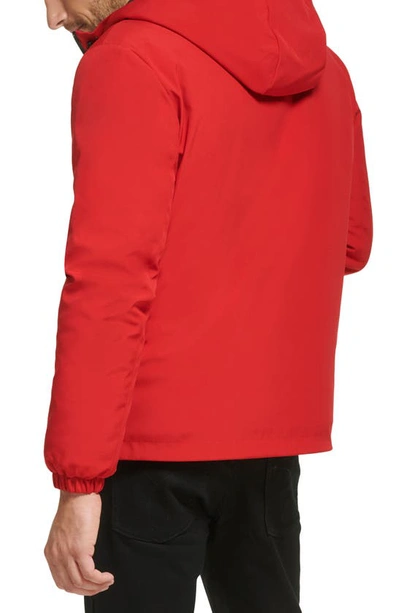 Calvin Klein Water Resistant Hooded Jacket In True Red