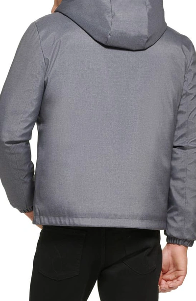 Calvin Klein Water Resistant Hooded Jacket In Lt Grey Heather