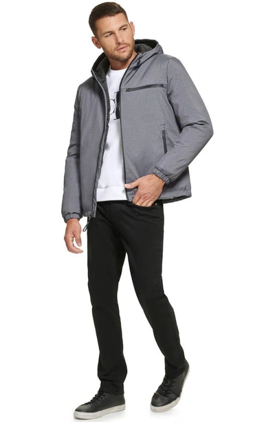 Calvin Klein Water Resistant Hooded Jacket In Lt Grey Heather