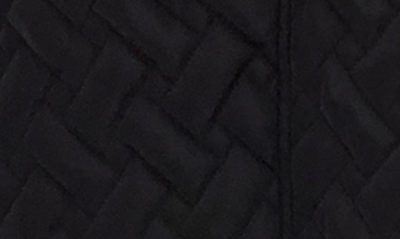 Cole Haan Signature Leather Trim Hooded Quilted Coat In Black