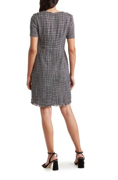 Nanette Lepore Mojave Bouclé Minidress In Very Black/ White | ModeSens