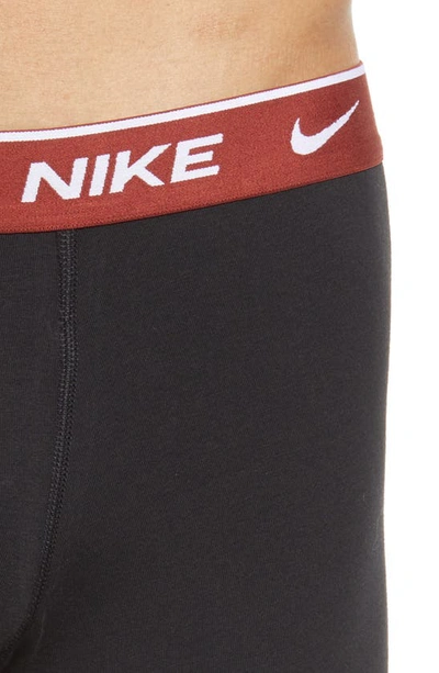 Shop Nike Dri-fit Essential 3-pack Stretch Cotton Boxer Briefs In Black Multi Stripe