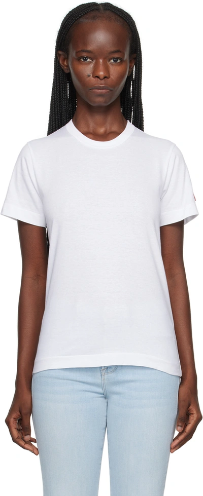 Shop Comme Des Garçons Play White Invader Edition T-shirt