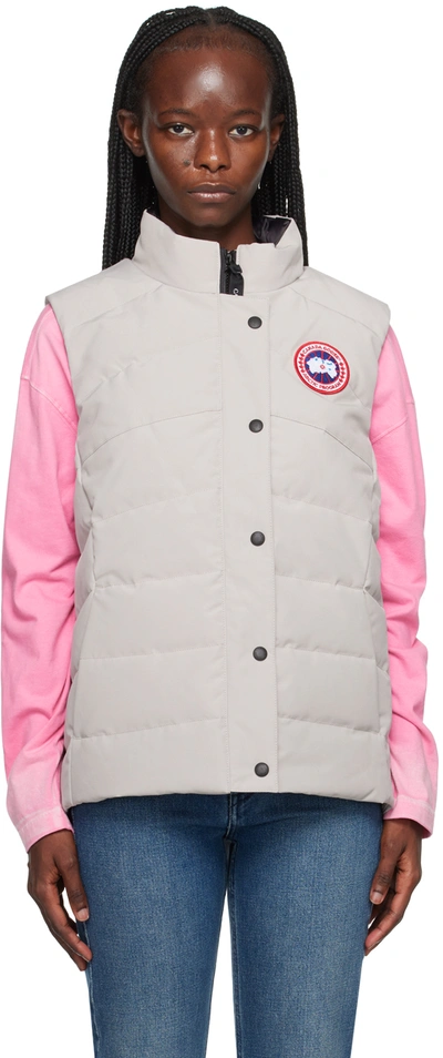 Shop Canada Goose Beige Freestyle Down Vest In 432 Limestone