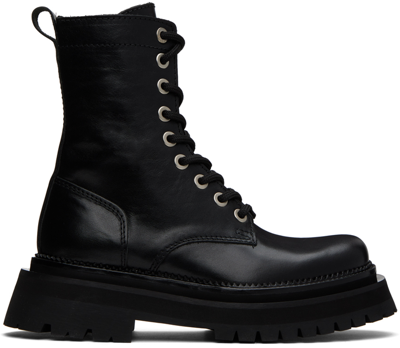 Shop Ami Alexandre Mattiussi Black Mid Height Boots In 001 Black