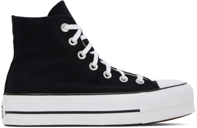 Shop Converse Black Chuck Taylor All Star Sneakers In Black/white