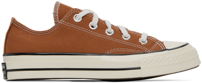 Shop Converse Brown Chuck 70 Vintage Sneakers In Tawny Owl/egret/blac