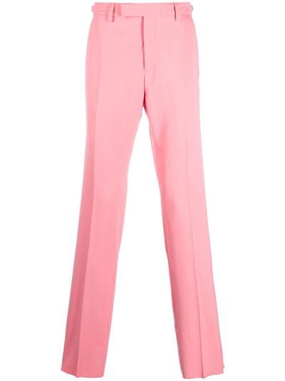 Shop Versace Medusa '95 Tailored Trousers In Pink