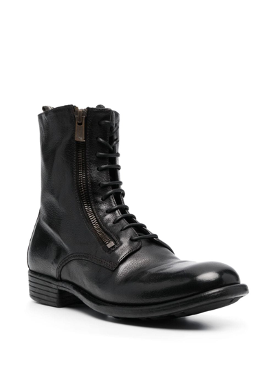 Shop Officine Creative Lexikon 149 Leather Boots In Schwarz