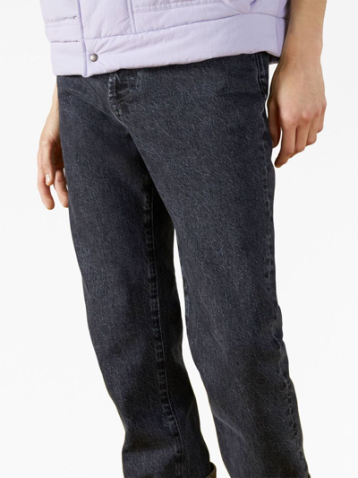 Shop Gucci Mid-rise Straight-leg Jeans In Schwarz