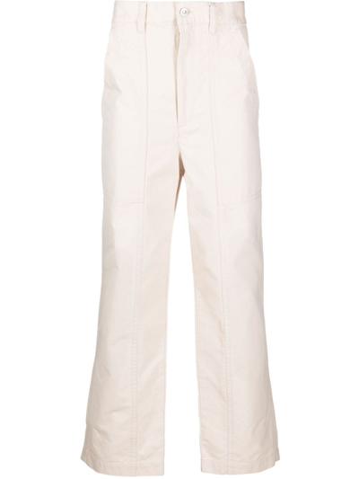 Shop Isabel Marant High-waist Wide-leg Trousers In Nude