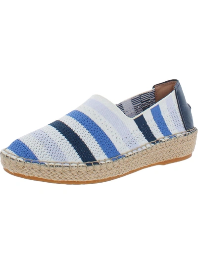 Shop Cole Haan Cloudfeel Womens Stripe Knit Loafers In Blue