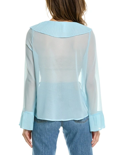Shop & Rouge Frill Blouse In Blue