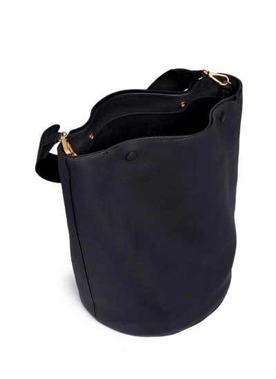 Shop Marni Large Pebbled Leather Bucket Bag