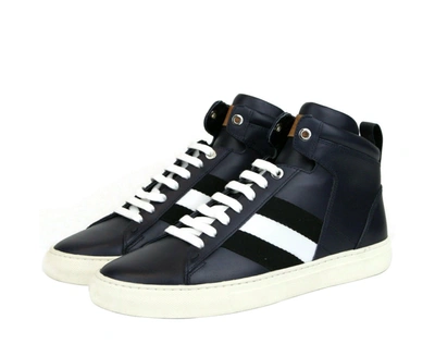 Bally Men's Calf Leather Hi-top Sneaker With - (size: D) In Blue