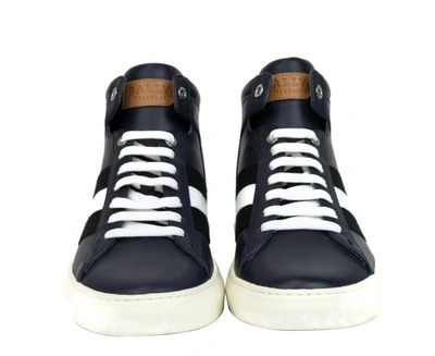 Bally Men's Calf Leather Hi-top Sneaker With - (size: D) In Blue