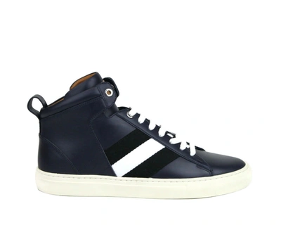 Bally Men's Calf Leather Hi-top Sneaker With - (size: D) In Blue
