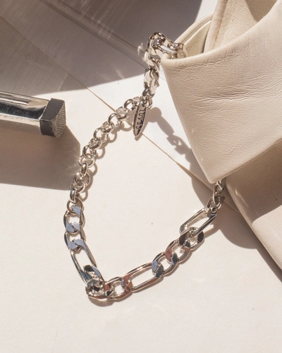 Shop Luv Aj Xl Figaro Chain Anklet- Silver