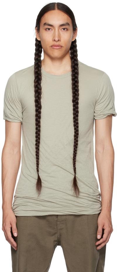 Shop Rick Owens Off-white Double T-shirt In 08 Pearl