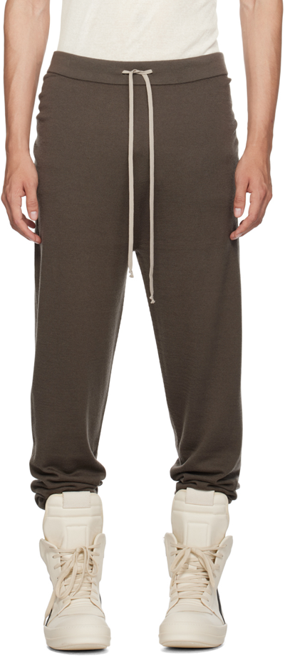 Shop Rick Owens Gray Drawstring Sweatpants In 34 Dust