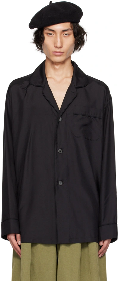Shop Maison Margiela Black Piping Shirt In 900 Black
