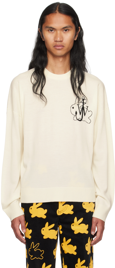 Shop Jw Anderson Off-white Bunny Sweater In 002 Off White