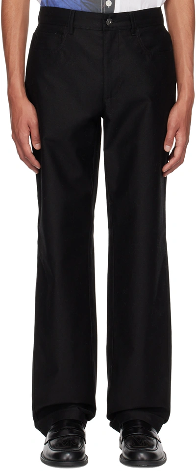 Shop Jw Anderson Black Five-pocket Trousers In 999 Black