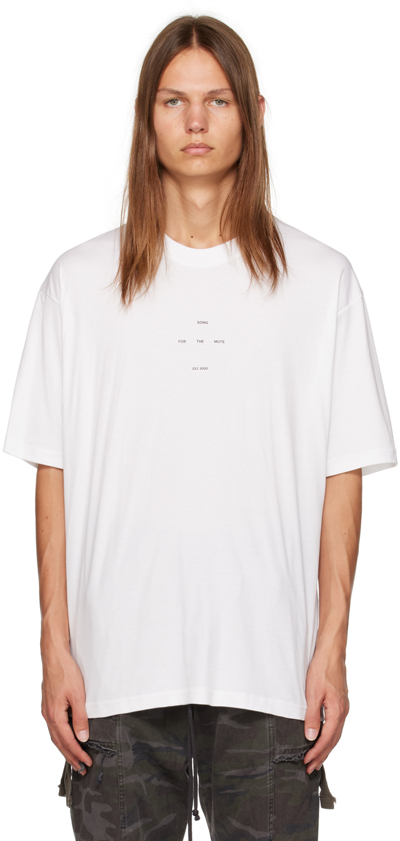 Shop Song For The Mute White Oversized T-shirt