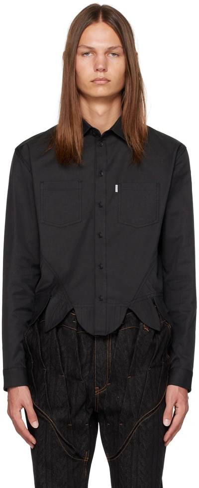 Shop Juntae Kim Ssense Exclusive Black Corset Shirt