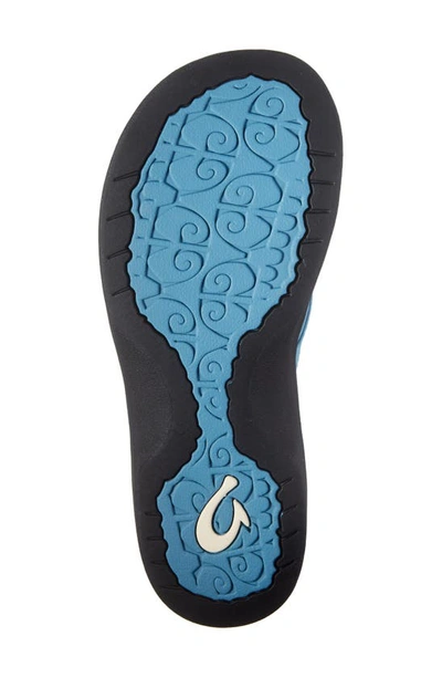 Shop Olukai Ohana Flip Flop In Blue Mist / Black