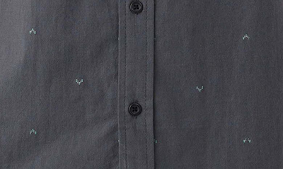Shop O'neill Quiver Stretch Dobby Button-up Shirt In Graphite 2