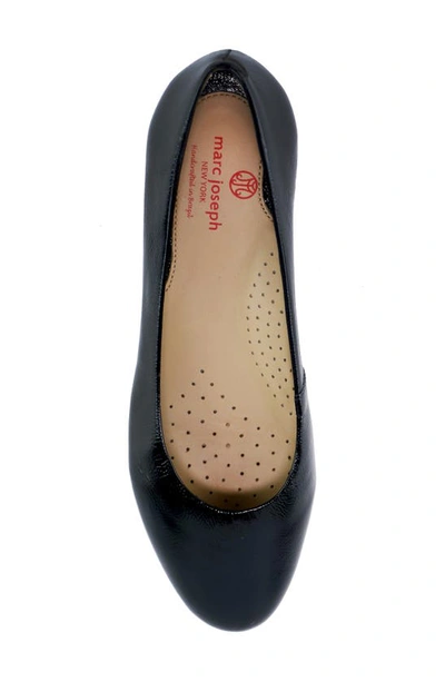 Shop Marc Joseph New York Ferris Flat In Black Svelte Patent