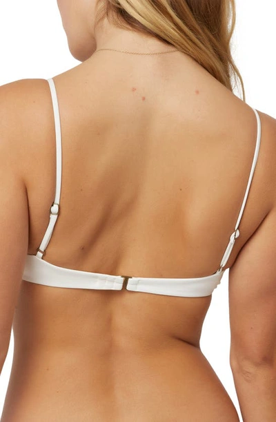 Shop O'neill Saltwater Solids Pismo Bikini Top In Vanilla