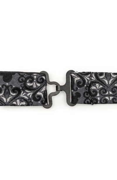 Cufflinks, Inc X Disney Mickey Mouse Damask Tile Silk Bow Tie In Gray
