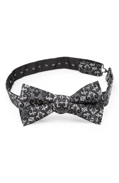 Cufflinks, Inc X Disney Mickey Mouse Damask Tile Silk Bow Tie In Gray