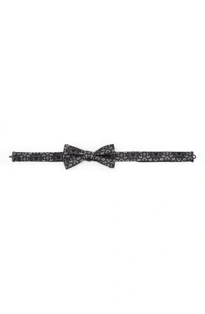 Cufflinks, Inc X Disney Mickey Mouse Damask Tile Silk Bow Tie In Gray