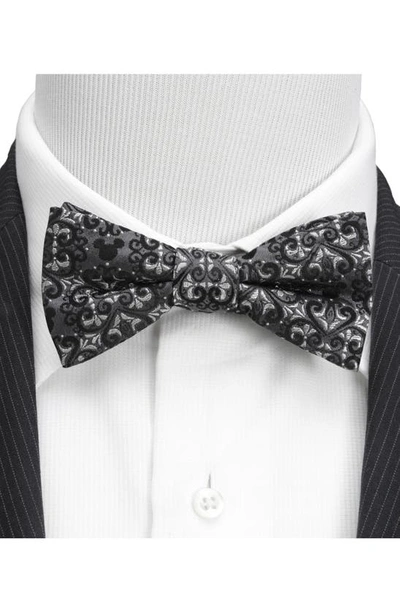 Cufflinks, Inc X Disney Mickey Mouse Damask Tile Silk Bow Tie In Gray