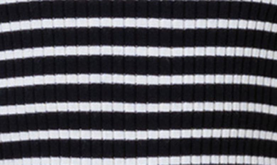Shop Akris Punto Stripe Sleeveless Virgin Merino Wool Rib Sweater In Black/ Cream