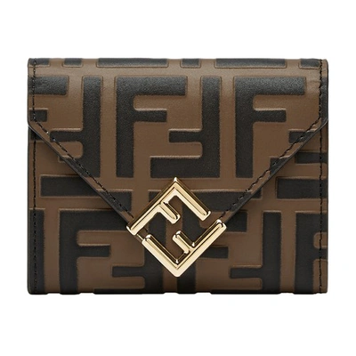 Shop Fendi Ff Diamonds Card Case In Blanc