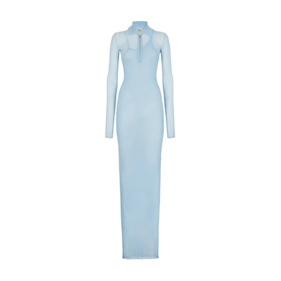Shop Fendi Dress In Bleu_clair