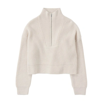 Shop Closed Troyer Short Sweater In Ivory