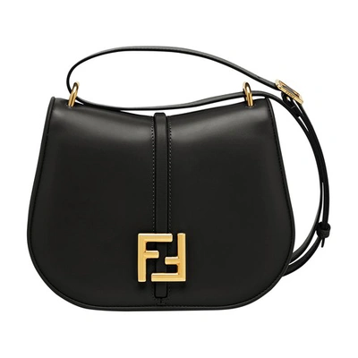 Shop Fendi C'mon Medium Bag In Noir