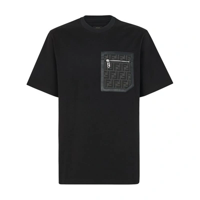 Shop Fendi Skater-style T-shirt In Noir