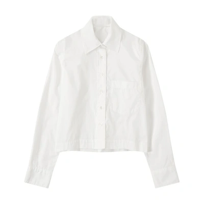 Shop Closed Cropped Shirt In White