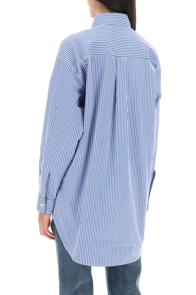 Shop Etro Striped Poplin Shirt In Multicolor