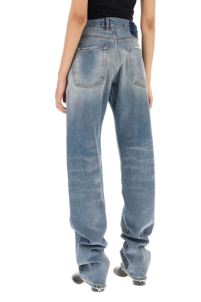 Shop Maison Margiela Loose Jeans With Straight Cut In Blue
